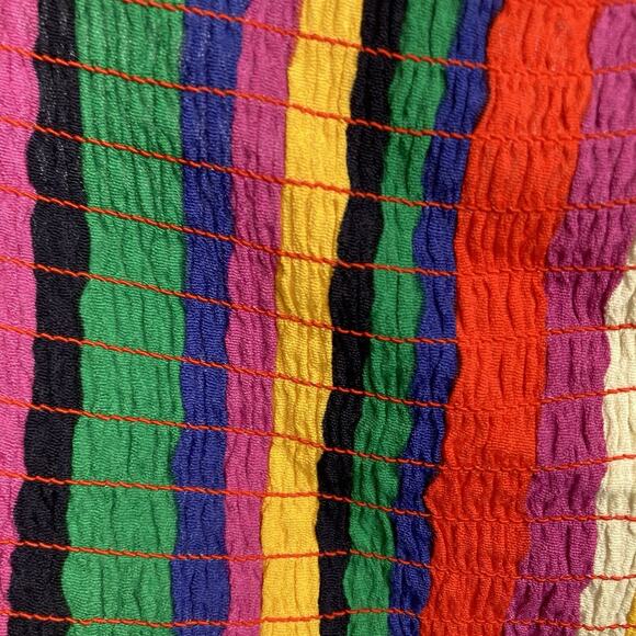 Pride Women's Rainbow Striped Cropped Top Size M Parade Vibrant Gay Forever 21 - Picture 12 of 12